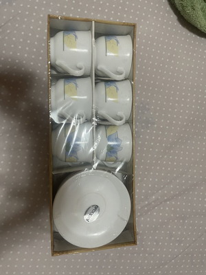 Cup set new, 6 cups and 6 saucers in box