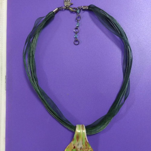 Murano Glass Necklace made to order with colorful and gold details