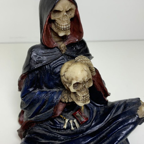 Gothic decorative figure Grim Reaper used, synthetic porcelain