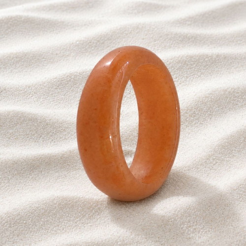 Handmade Agate Stone Ring new, orange