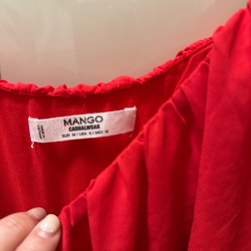 Mango red long dress medium-large