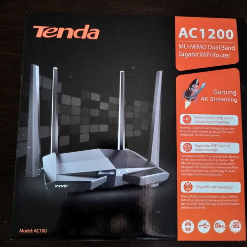 Tenda AC10U WiFi Router MU MIMO Dual Band Gigabit like new