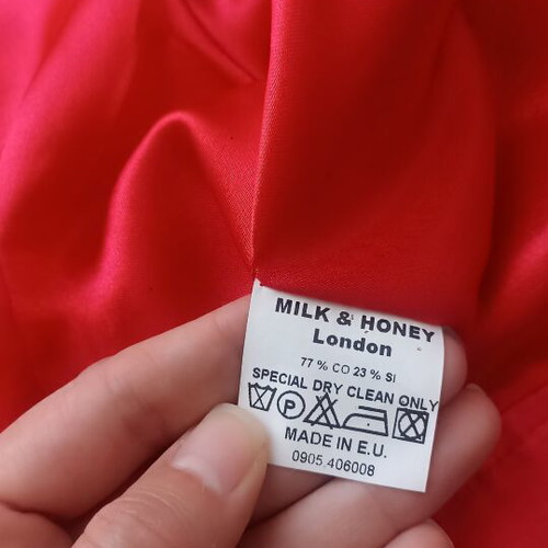 Milk & Honey fuchsia jacket like new, medium, cotton and silk