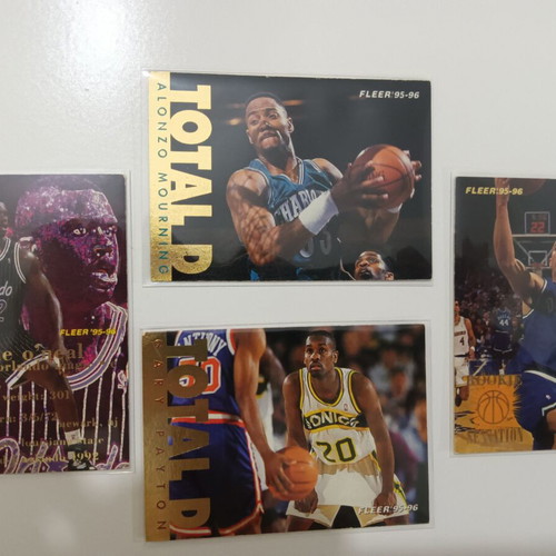 NBA Fleer 1995-96 basketball card lot 100+ with Michael Jordan Total D and inserts