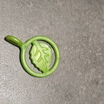 Playmobil green leaf pendant with ring