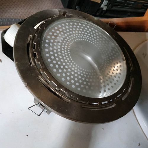 Recessed stainless steel ceiling lights used with snap ring Φ230