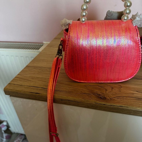 Children's crossbody bag pink handmade new
