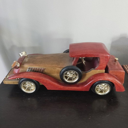 Wooden decorative antique car used