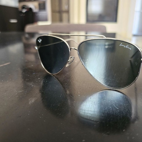 Ray-Ban R0101S Lenny Kravitz Aviator Reverse sunglasses used, silver