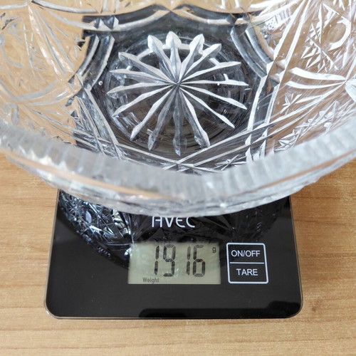 Vintage crystal serving platter 23cm like new