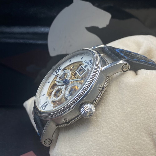 Carucci Skeleton automatic men's wristwatch CA57-1124