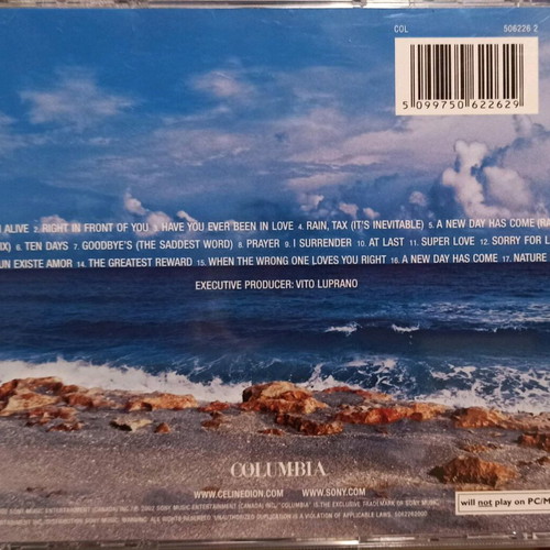 Celine Dion A New Day Has Come CD like new