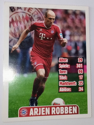 Arjen Robben Bayern Munich collectible card used