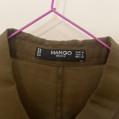 Mango airy olive blouse used, size M
