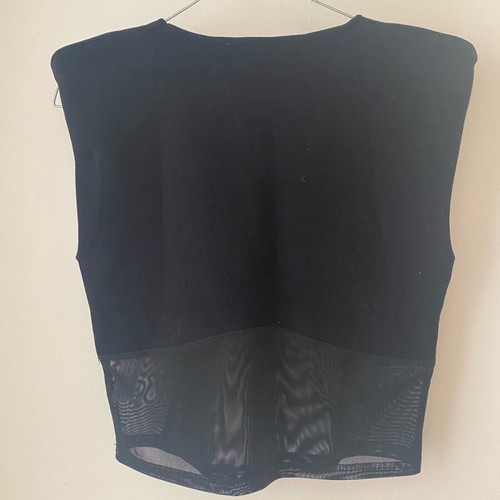 Zara black crop top like new, size M
