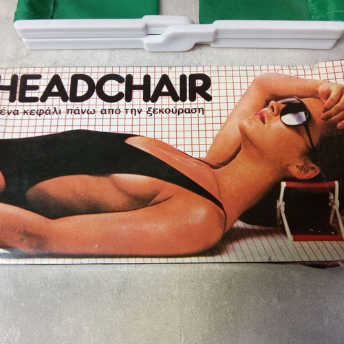 Headchair μαξιλαράκι παραλίας vintage συλλεκτικό, σαν καινούργιο, πράσινο