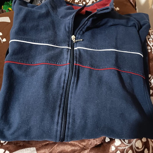 Men's blue zip-up jacket, size XL to 2XL