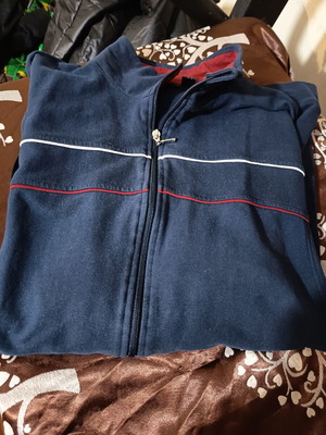 Men's blue zip-up jacket, size XL to 2XL