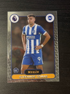 2026 Topps Merlin Premier League Stefanos Tzimas RC card like new