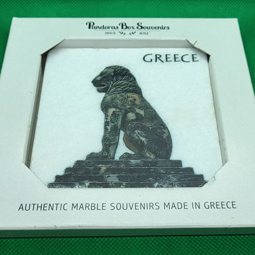 Marble coaster Lion of Amphipolis new with packaging