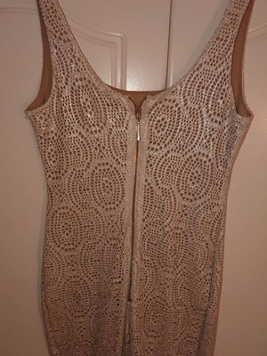 BSB evening dress new in beige golden shade, XS