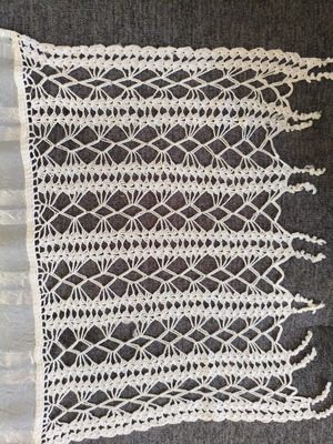 Handmade wedding towel with lace like new