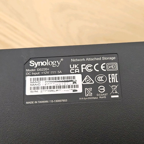 Synology DS220+ used with upgraded 6GB RAM