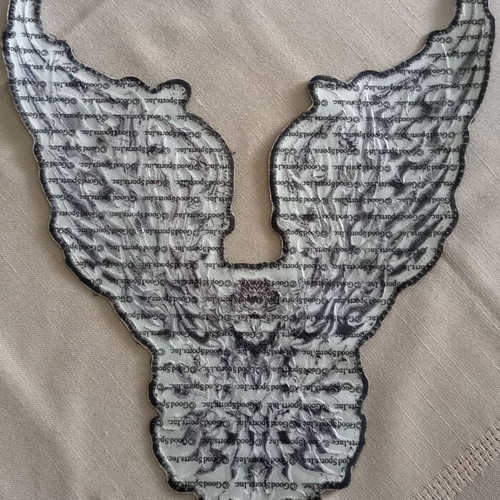 Sewn patch for motorcycle jacket, iron-on or sew-on