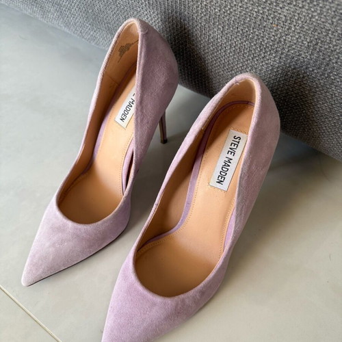 Steve Madden suede lilac pumps like new