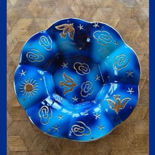 Boch Ceramics Raymond Chevallier Graffitis Design Model 105 Bowl