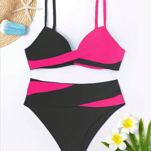 Swimsuit new, black and pink, size XL