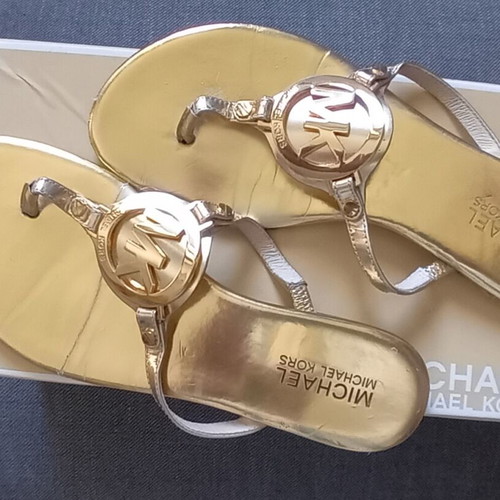 Michael Kors gold leather sandals size 37 used