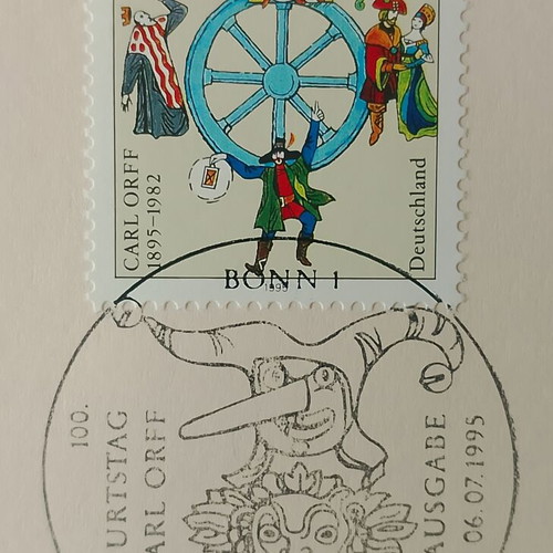 German stamps mint condition, 1995 first day cover Bonn, sealed block