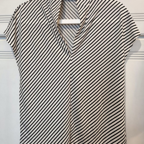 Striped elastic blouse H&M new, black and white, size L