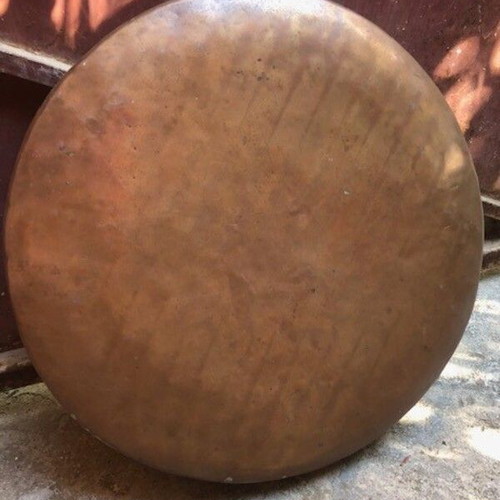Copper decorative tray used, diameter 43 cm