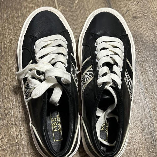 Marks & Spencer sneakers size 36, black and white