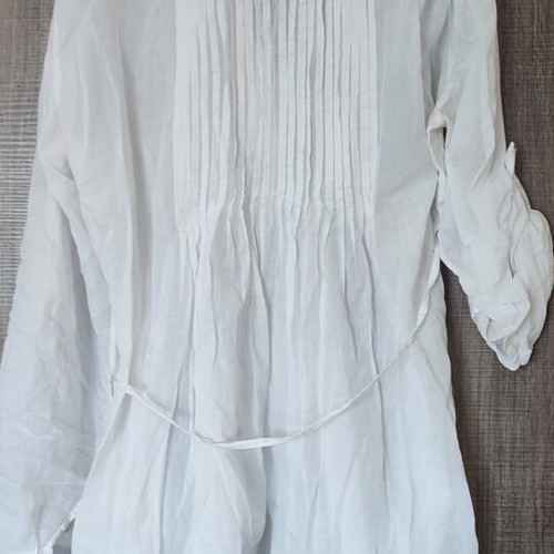 Summer Tunic Shirt like new, white, sizes S and M