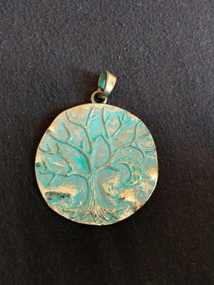 Pendant Tree of Life with turquoise patina like new