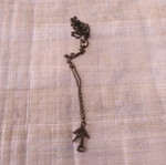 Vintage pocket knife necklace handmade in bronze color with chain