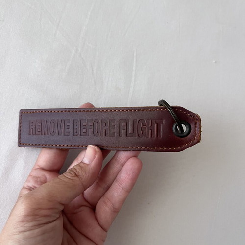Leather keychain F-4E Phantom II