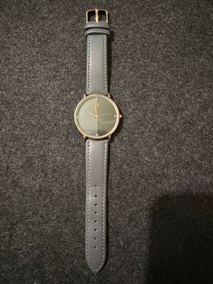 Bijou Brigitte women's watch quartz grey strap rose gold case like new