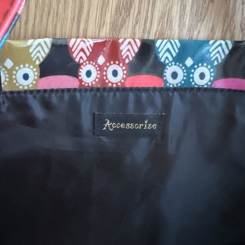 Accessorize tote bag with owl print, waterproof, new