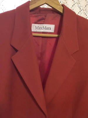 Σακάκι Max Mara μεταχειρισμένο, κόκκινο, μέγεθος M/38/10, μαλλί