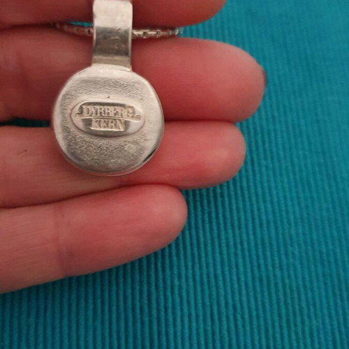 Dyrberg/Kern necklace authentic used with Swarovski crystal silver