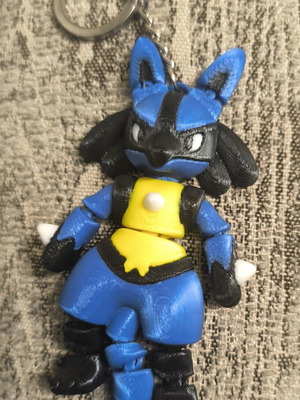 Pokemon Lucario Keychain with Movable Parts like new