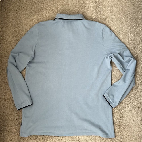 Chiemsee Men's Polo Shirt Long Sleeve XL like new, blue, 100% cotton