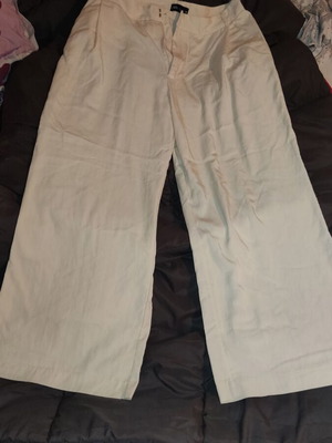 Zara παντελόνι XL μεταχειρισμένο, άσπρο