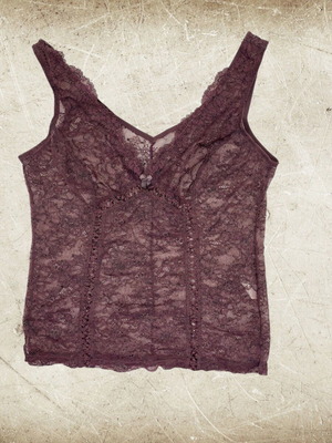 Τοπ Luna δαντελένιο μελιτζανί Large σαν καινούργιο