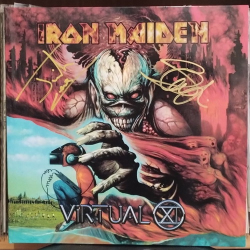 Iron Maiden Virtual XI 2LP και 7'' Angel & the Gambler υπογεγραμμένα, σαν καινούργια