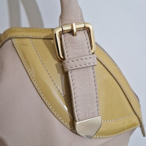 Versace Jeans Couture Vintage Y2K leather shoulder bag used, beige gold
